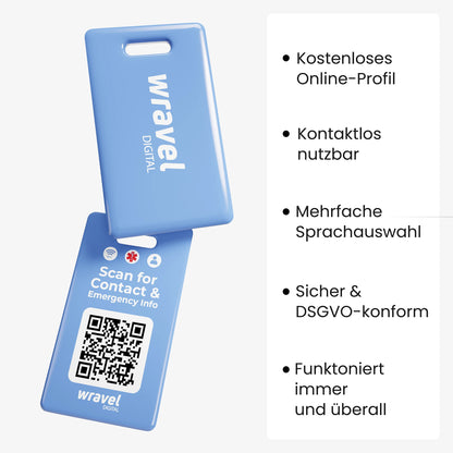 Smarter Kofferanhänger  -  mit QR-Code & NFC Funktion
