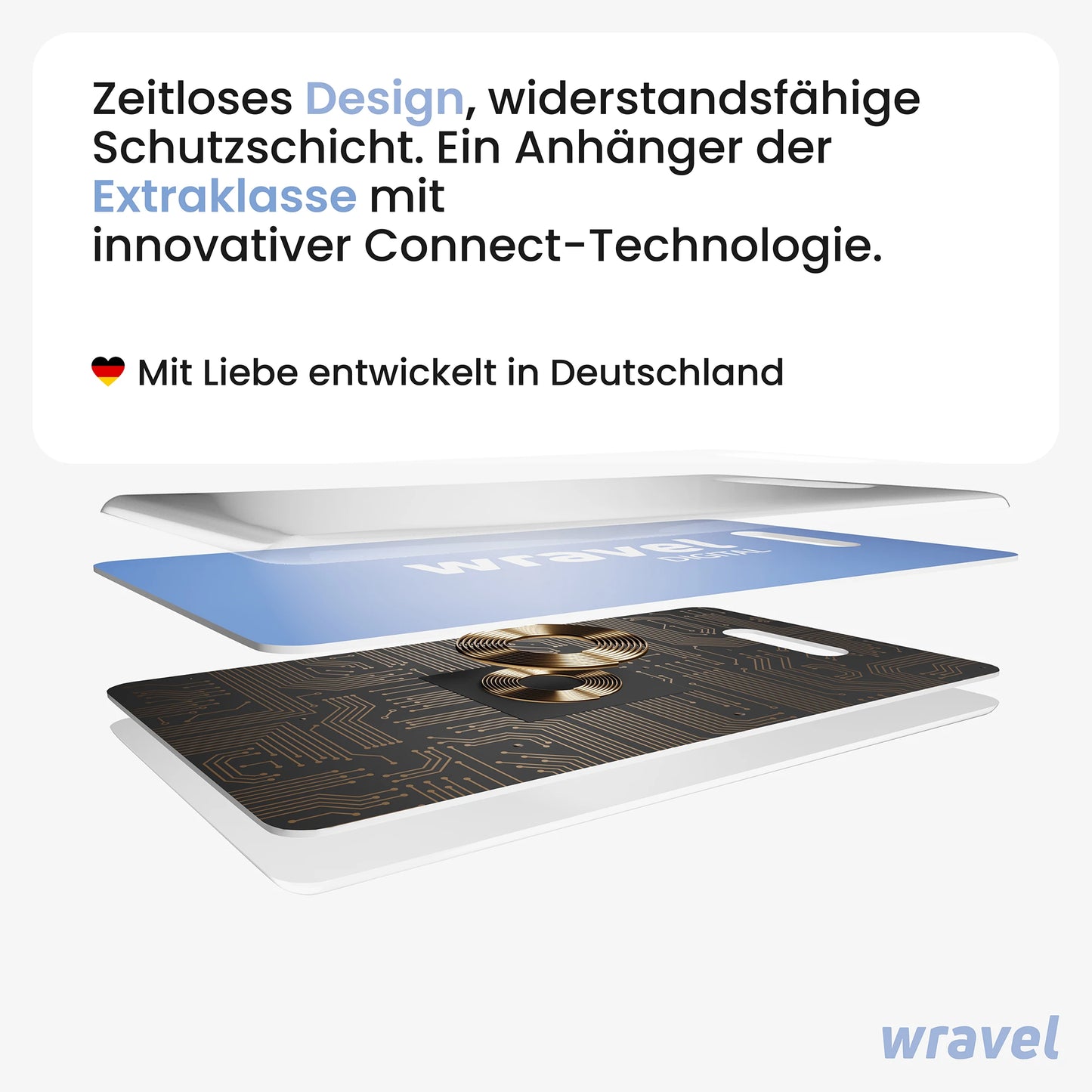 Smarter Kofferanhänger  -  mit QR-Code & NFC Funktion