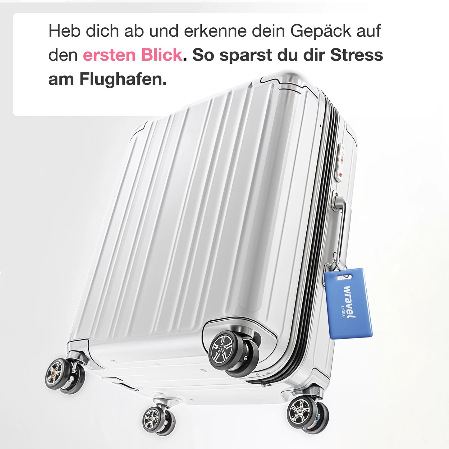 Smarter Kofferanhänger  -  mit QR-Code & NFC Funktion